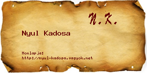 Nyul Kadosa névjegykártya